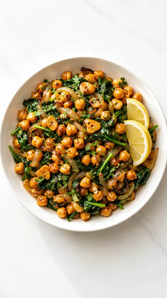 Chickpea and Spinach Stir Fry