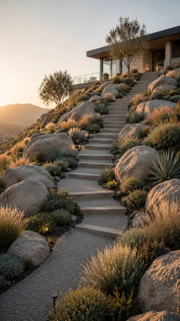 Hillside Boulder Design