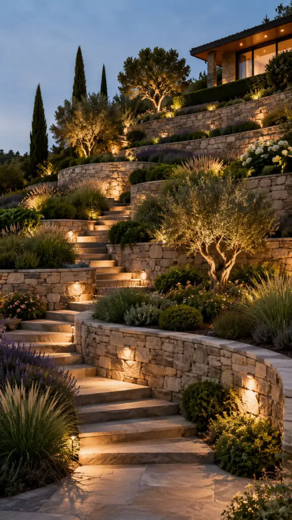 Hillside Stone Terrace