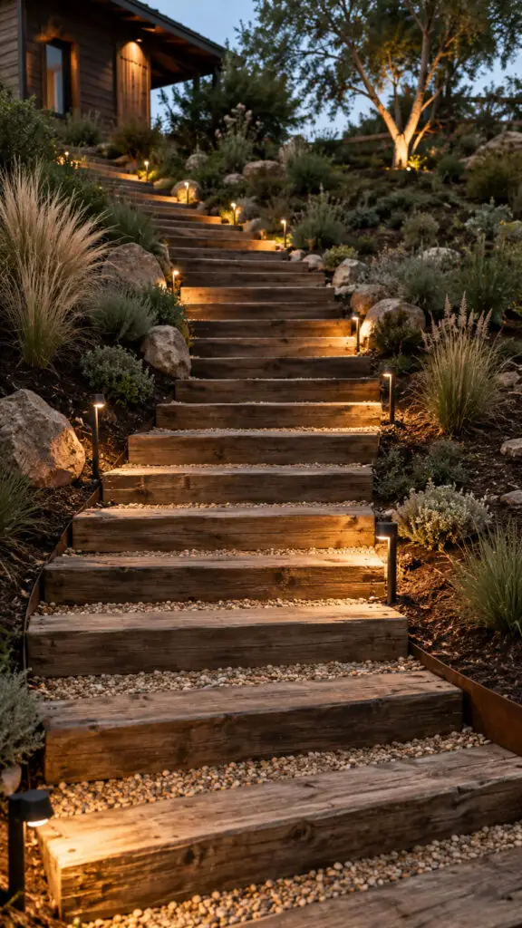 Hillside Timber Stairway