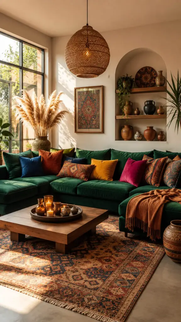 Jewel Tone Boho Lounge