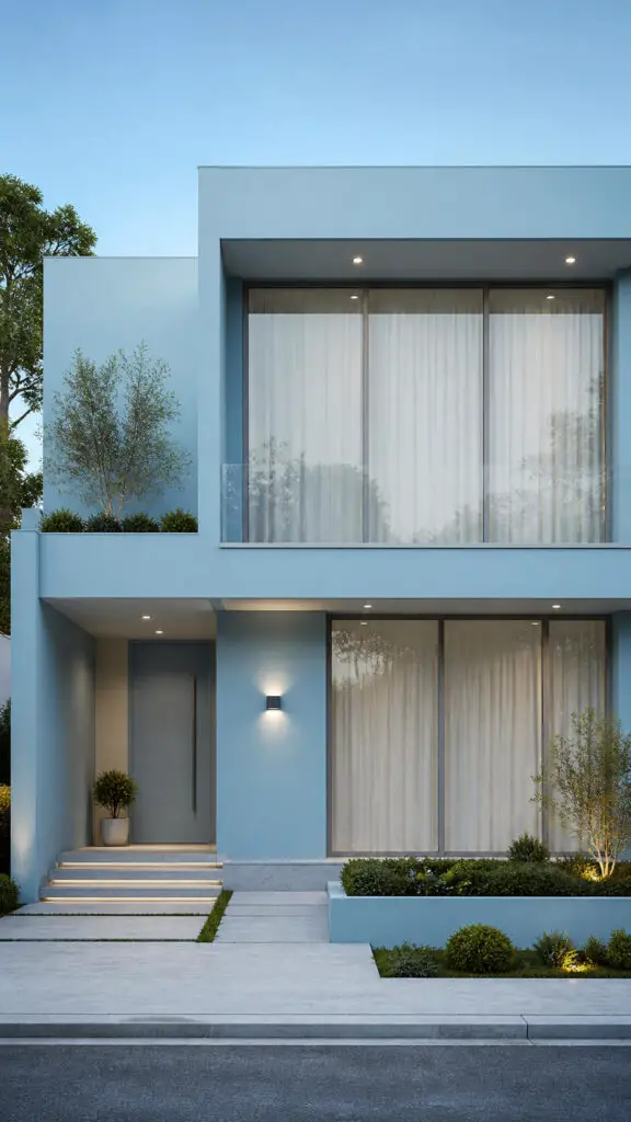 Light Blue House Glass Modern
