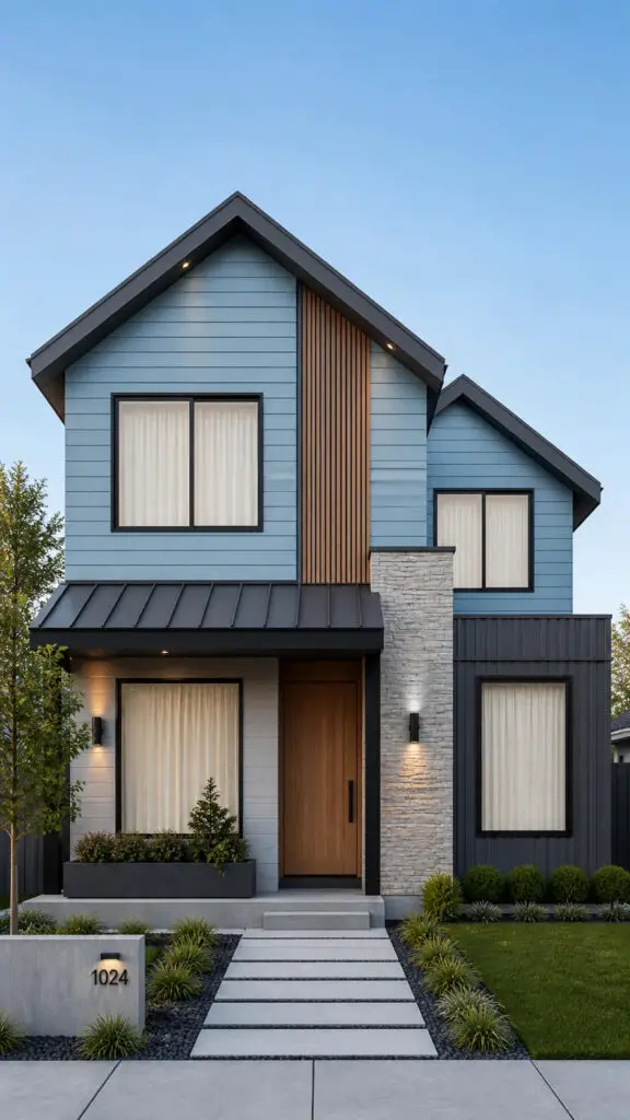 Light Blue House Layered Textures