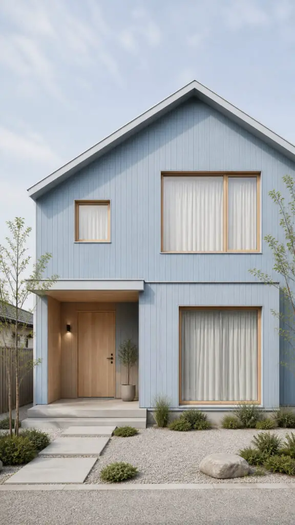 Light Blue House Scandinavian Style