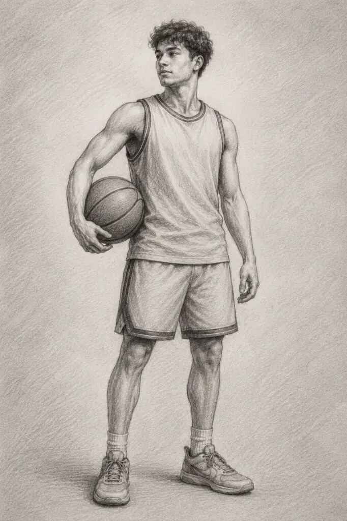 Male Basketball Pose