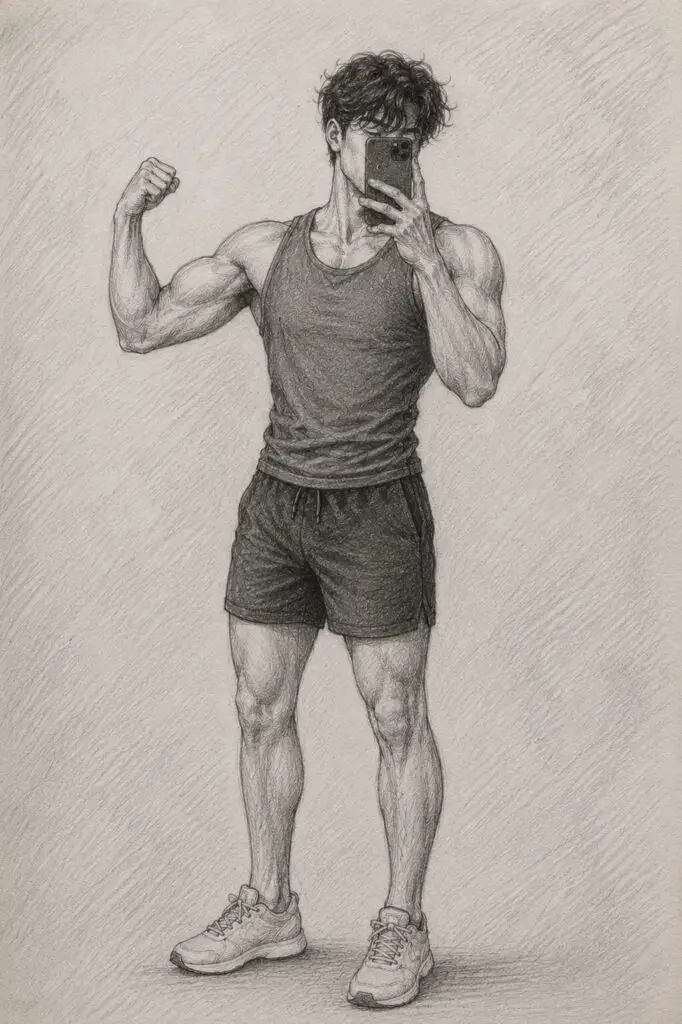 Male Gym Selfie