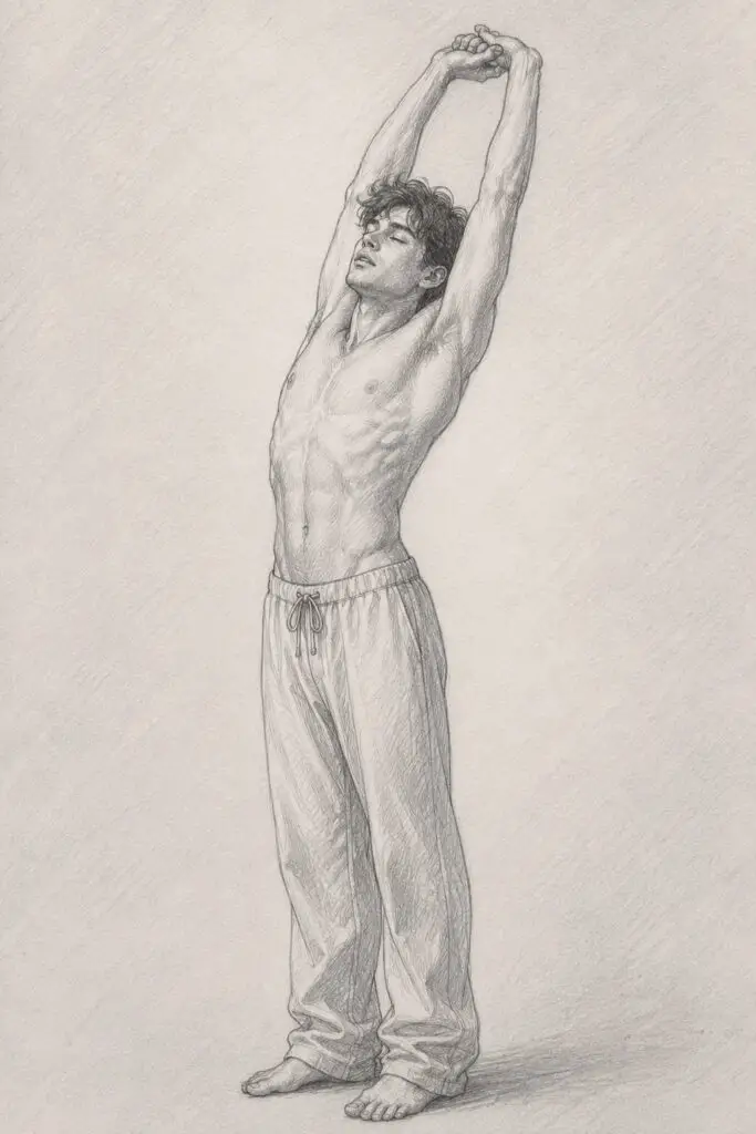 Male Morning Stretch