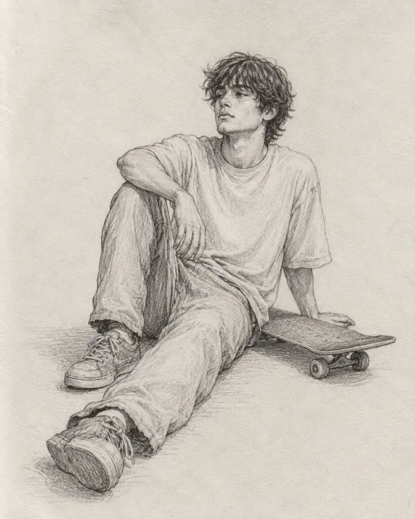 Male Skateboard Rest