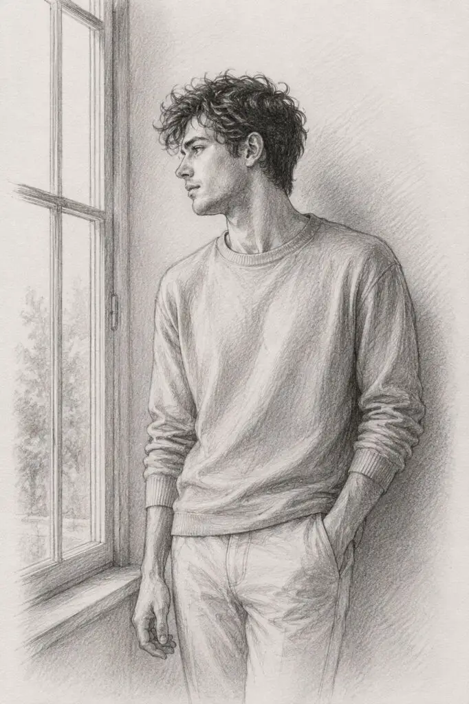 Male Window Stare