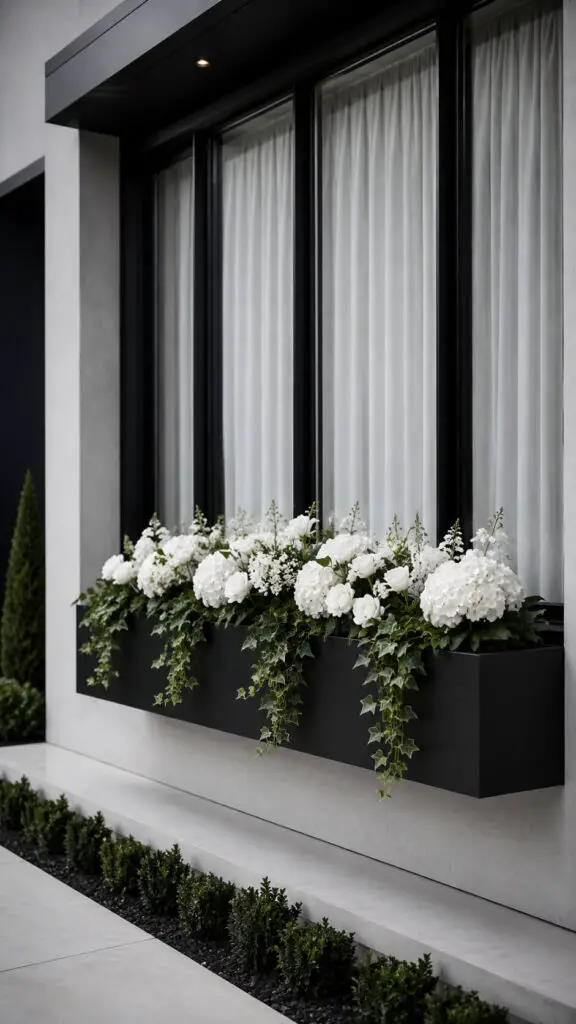Matte Black Flower Box