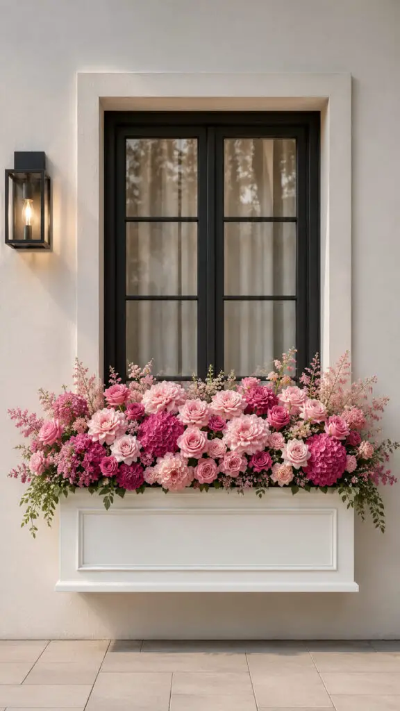 Pink Monochrome Flower Box
