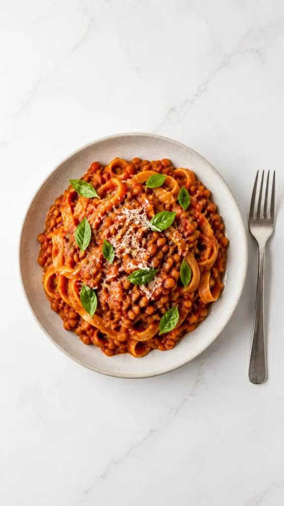 Red Lentil Bolognese