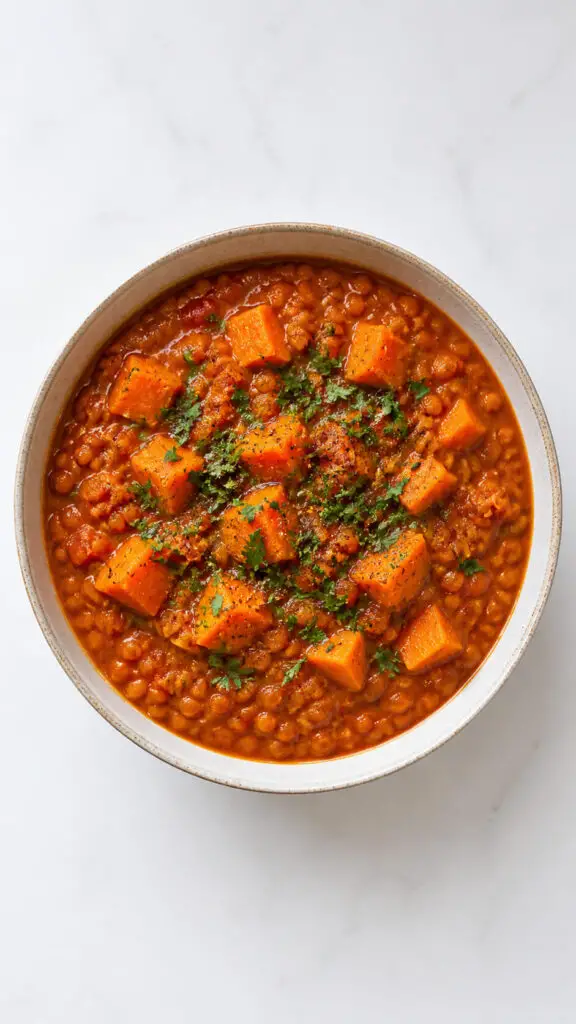 Red Lentil Stew with Sweet Potatoes