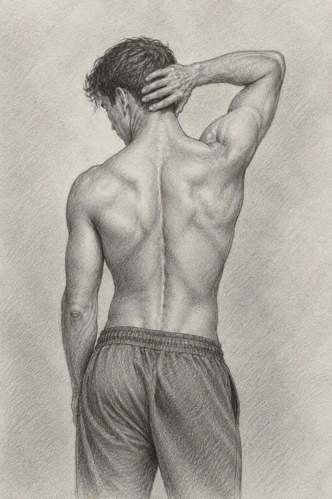 Shirtless Back Muscles