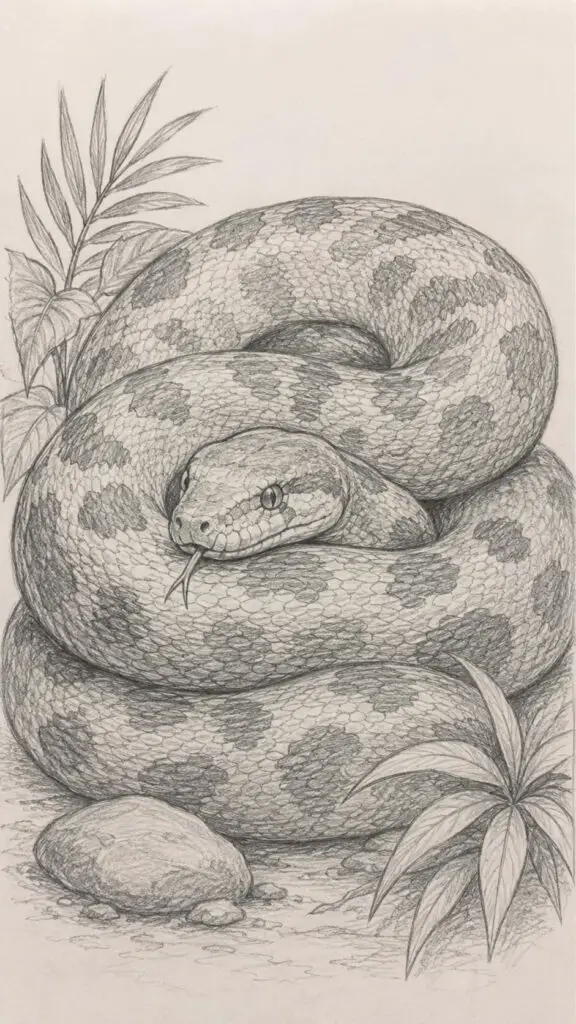 Anaconda Snake Drawing