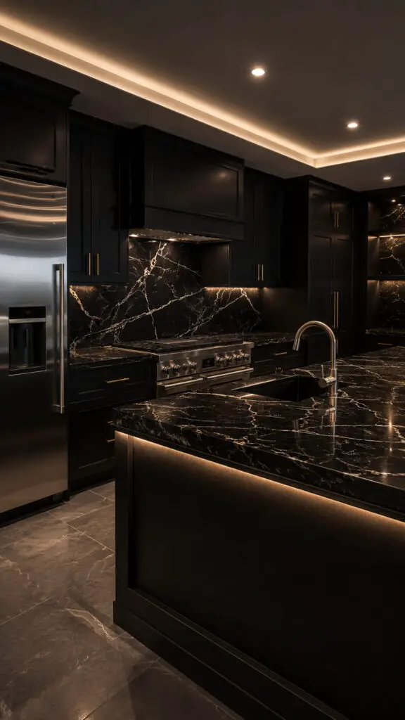 Black Marble Kitchen