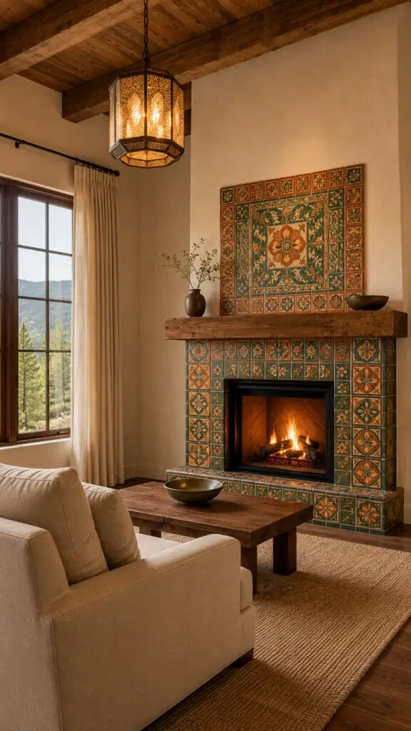 Cabin Artisan Tile Hearth