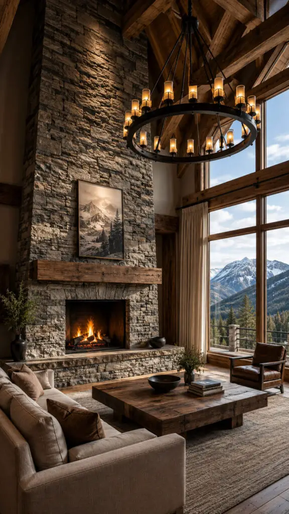 Cabin Lodge Fireplace