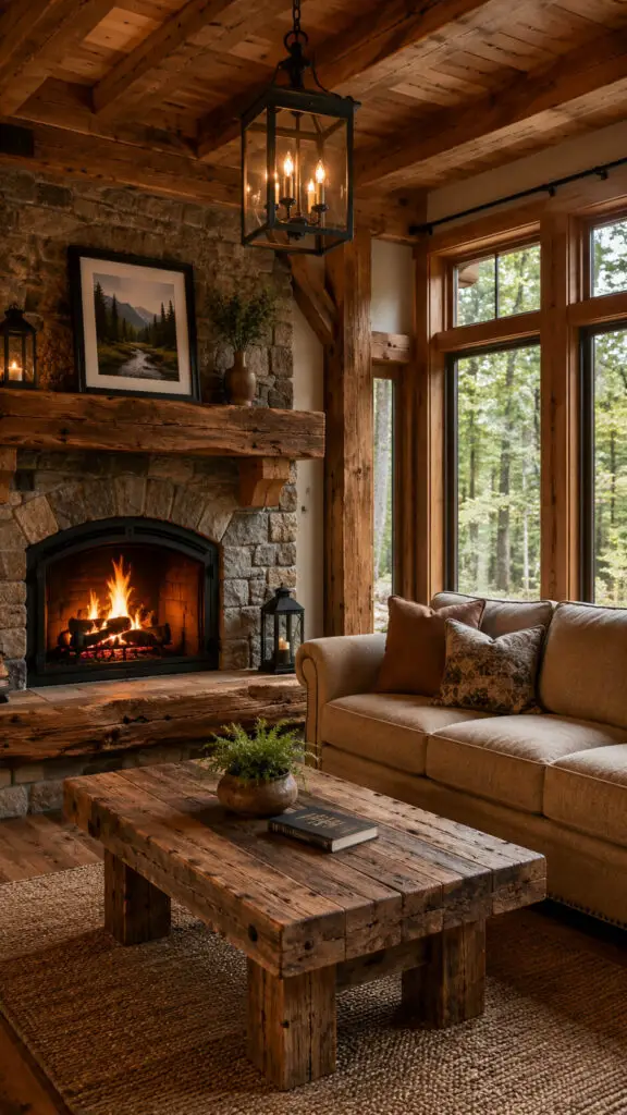 Cabin Timber Hearth