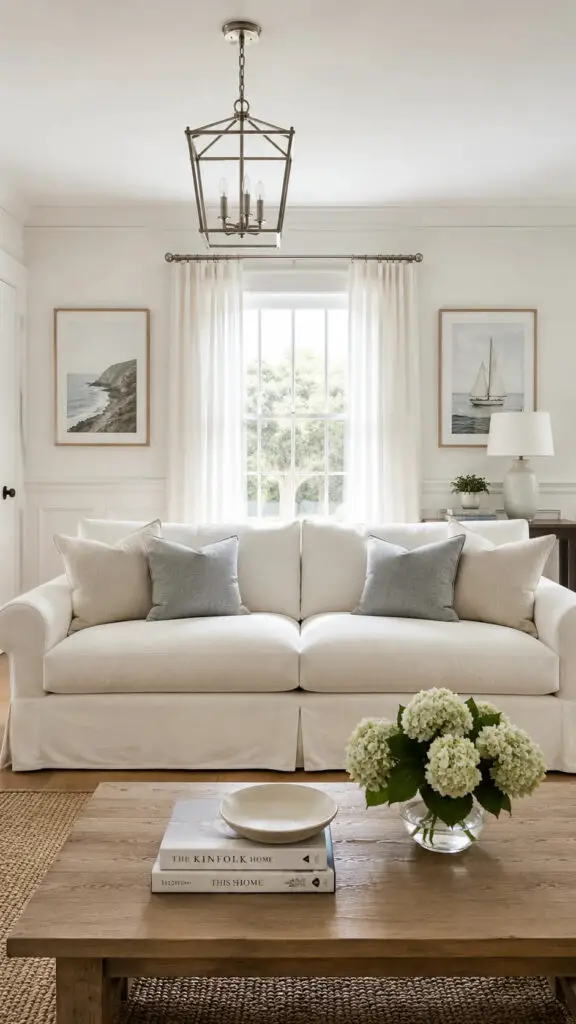 Cape Cod Linen Sofa