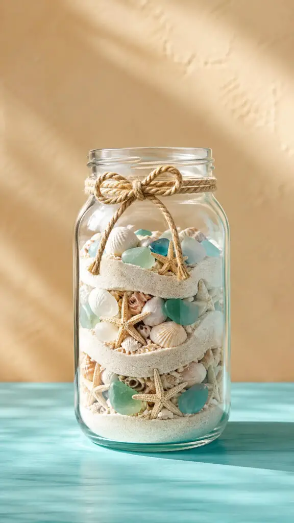 Coastal Mason Jar Decor