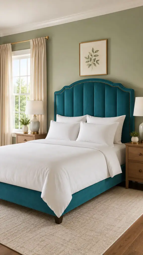 Colorful Headboard Bedroom