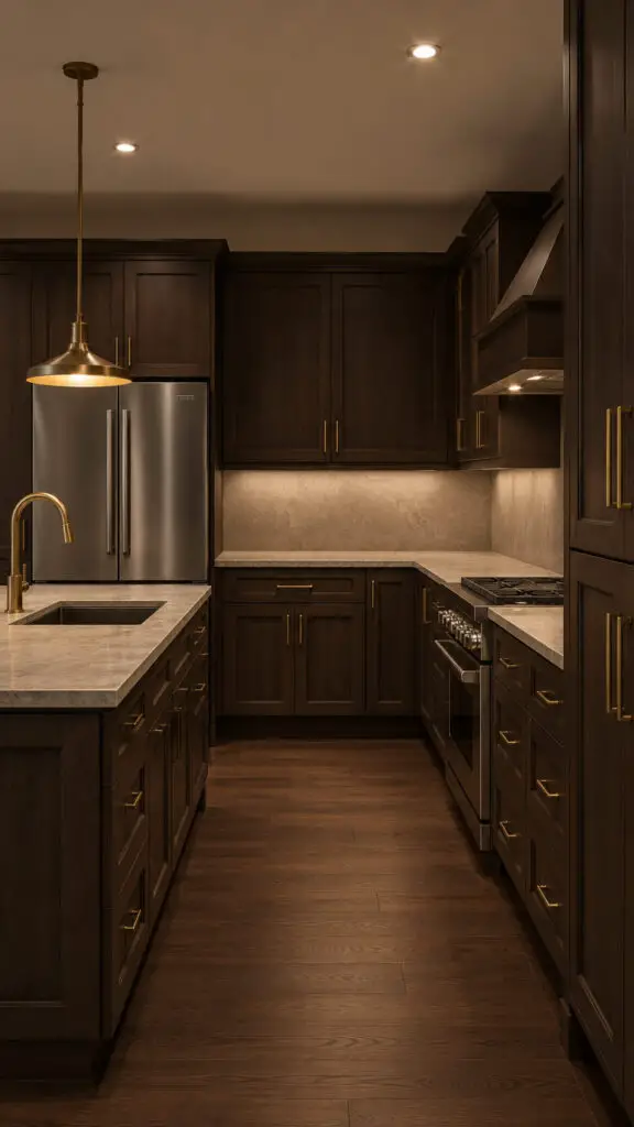 Dark Brown Kitchen