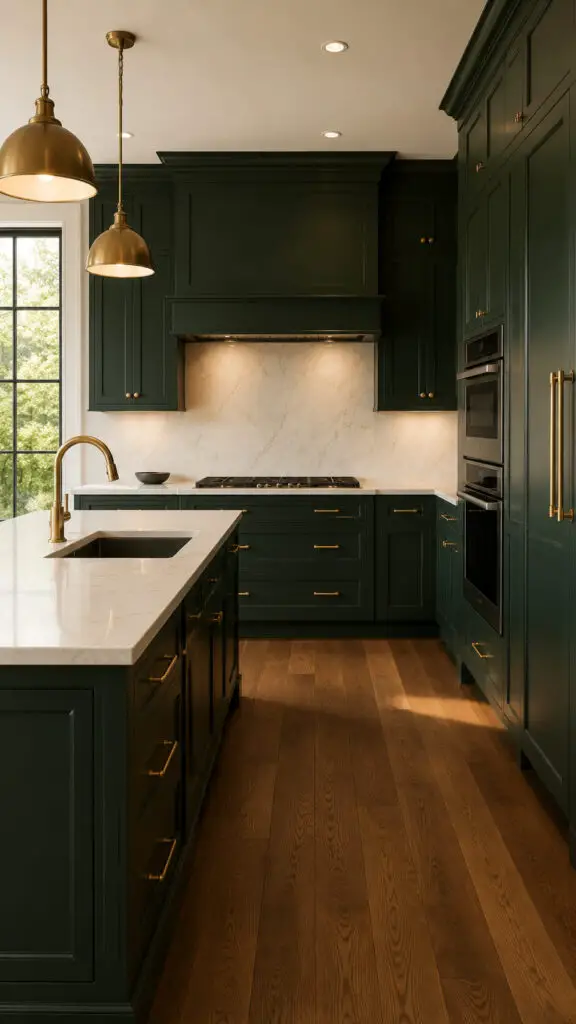 Dark Green Kitchen