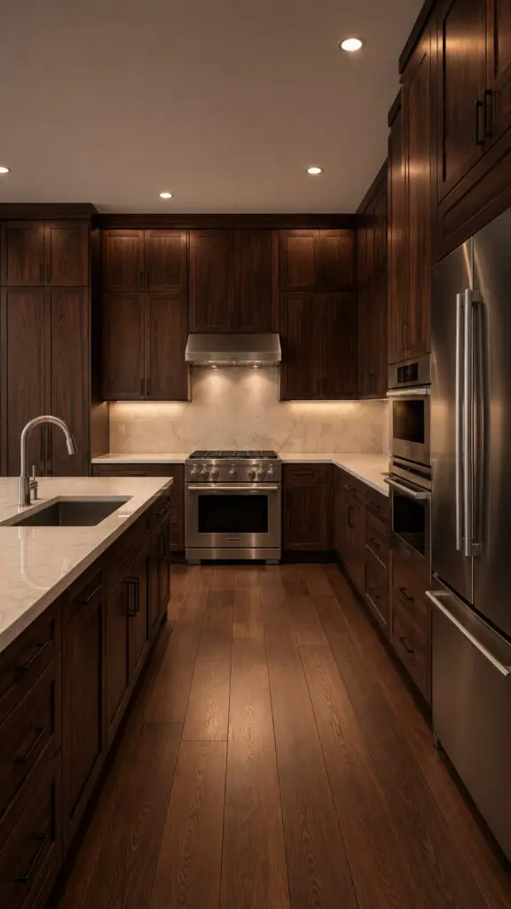 Dark Wood Kitchen