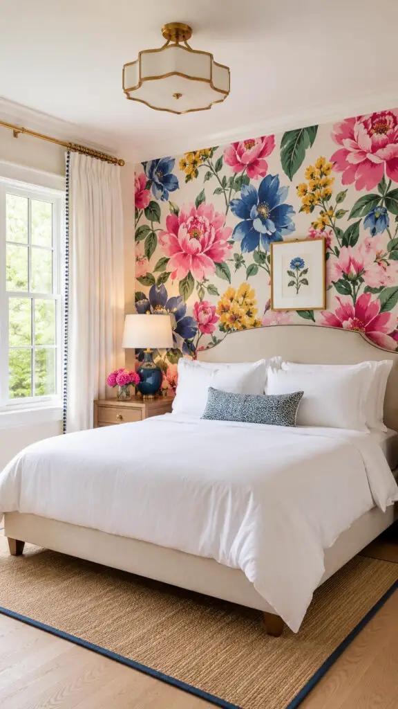 Floral Wallpaper Bedroom