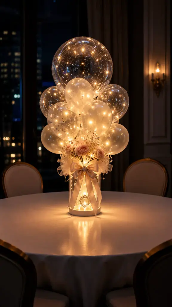 Glowing Balloon Centerpiece