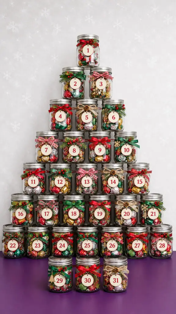 Mason Jar Advent Calendar Craft