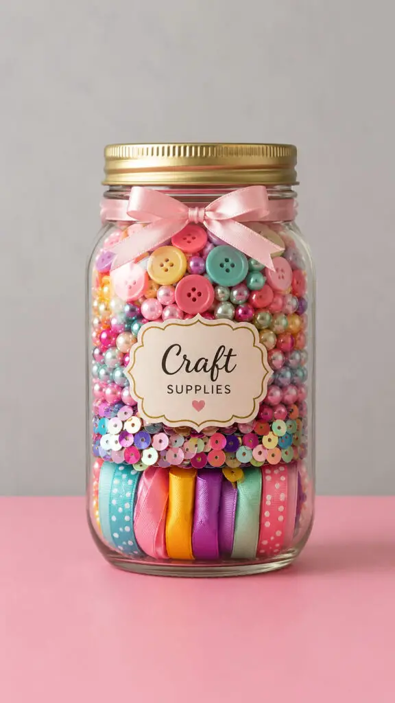 Mason Jar Craft Storage