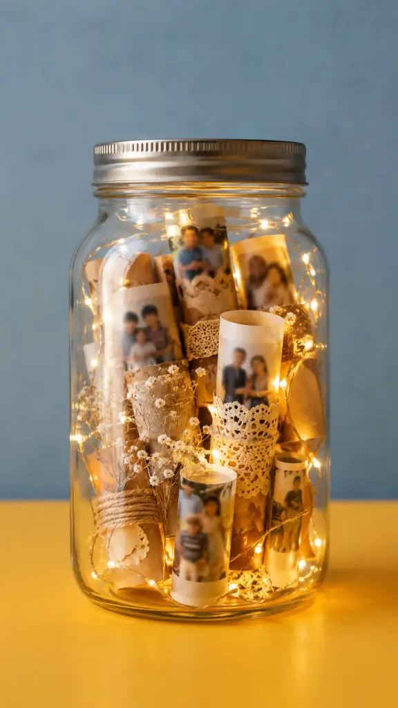 Mason Jar Photo Display