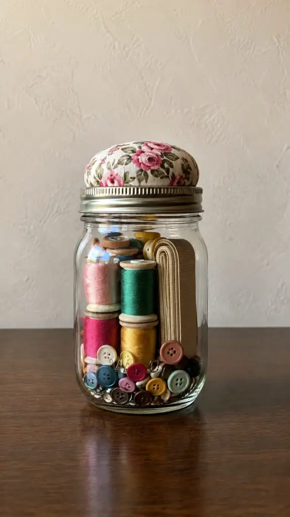Mason Jar Sewing Kit