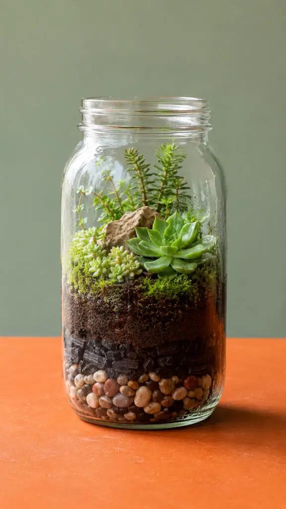 Mason Jar Terrarium Garden