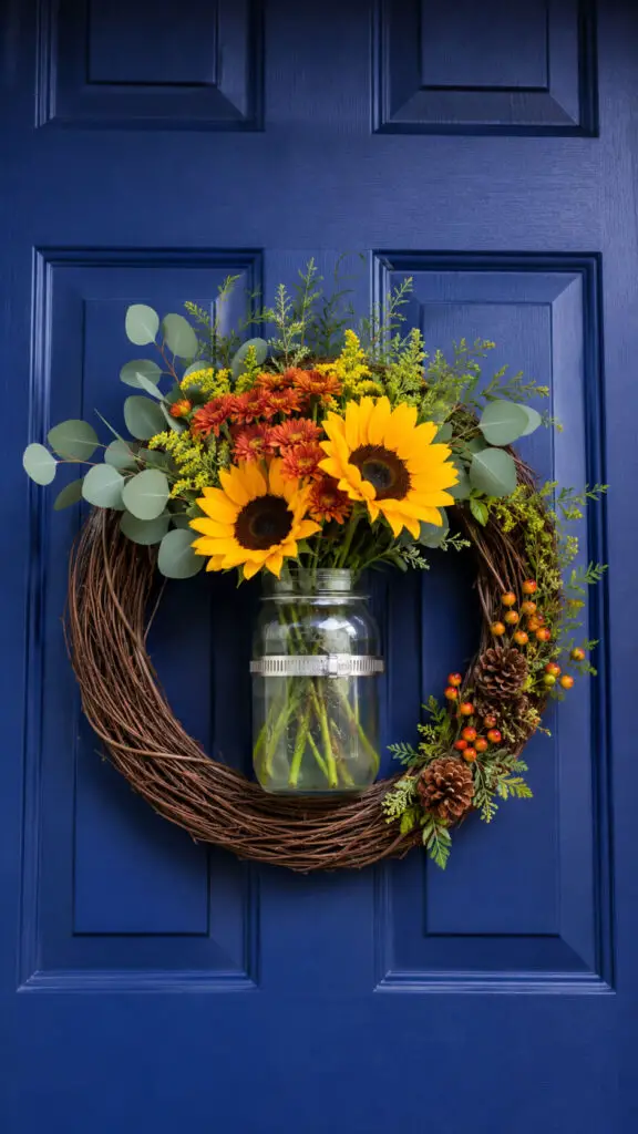 Mason Jar Wreath Accent