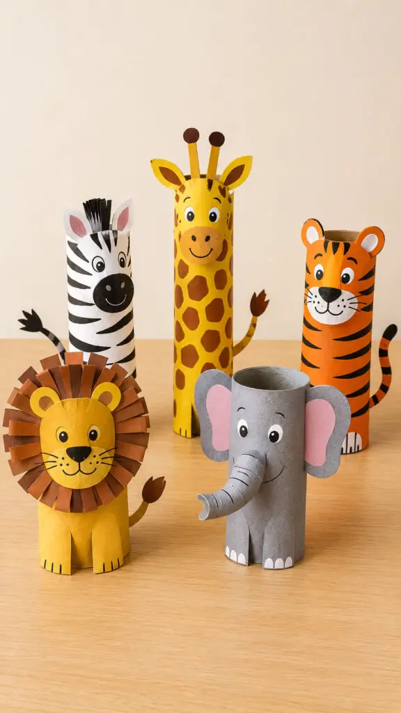 Paper Roll Safari Animals