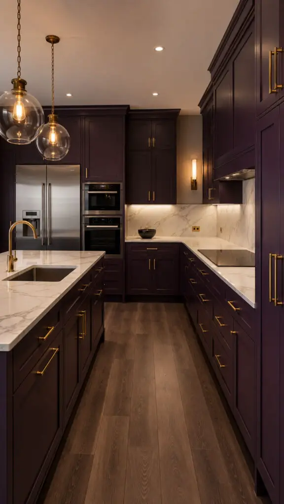 Purple Accent Kitchen