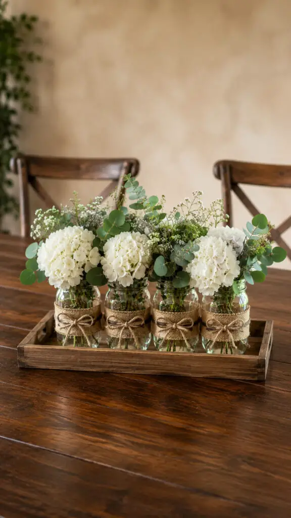 Rustic Mason Jar Centerpiece
