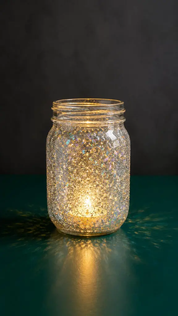 Sparkling Mason Jar Luminary
