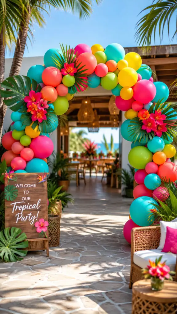 Tropical Balloon Arch Paradise