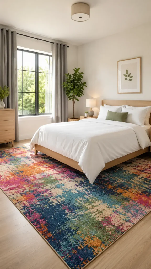 Vibrant Rug Bedroom