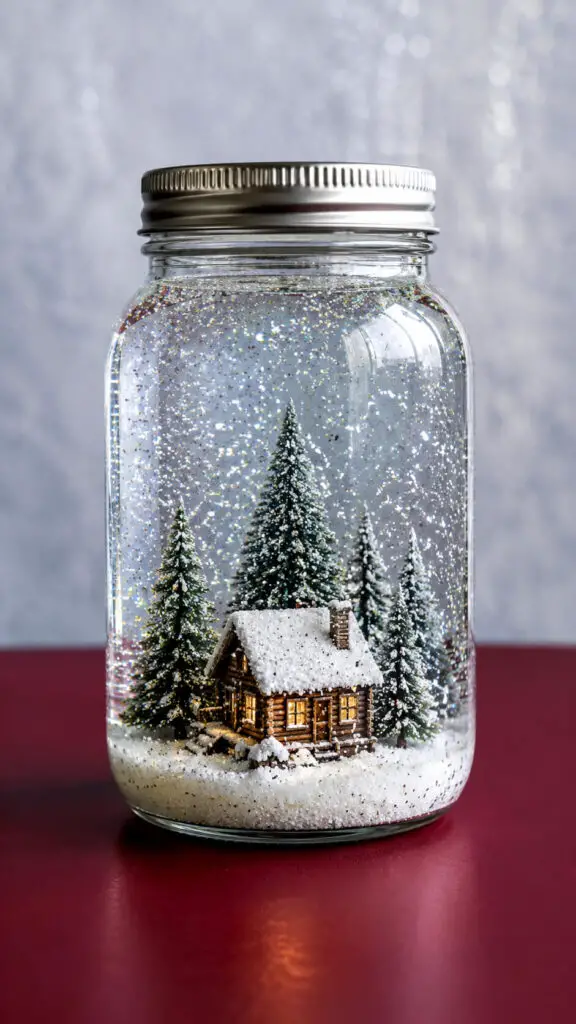 Winter Mason Jar Globe