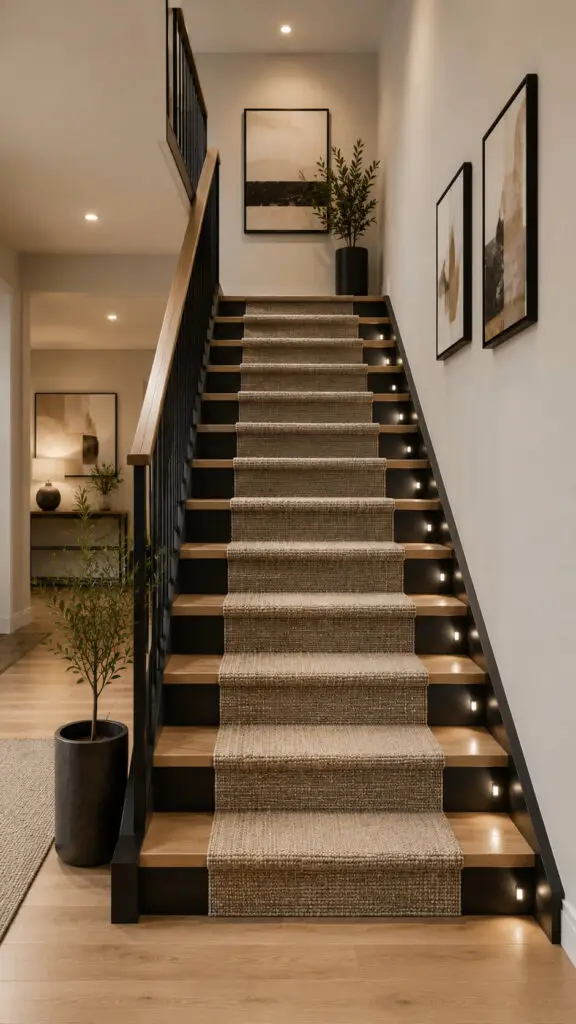 Black Riser Staircase