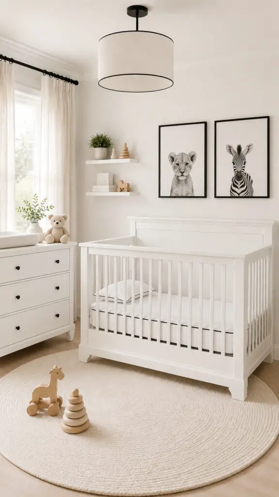 Black and White Cozy Bedding Idea