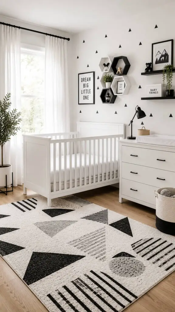 Black and White Geometric Design
