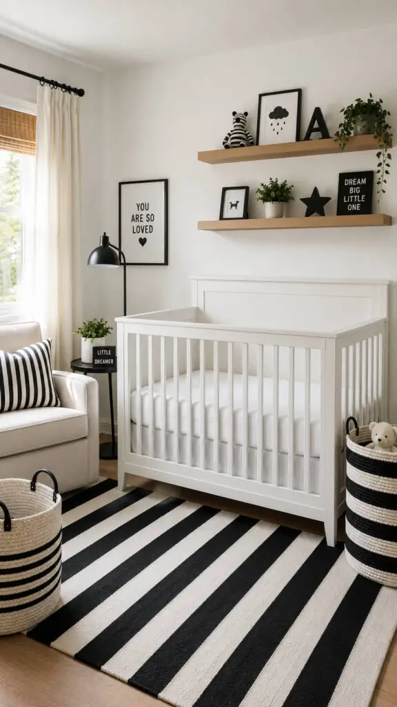 Black and White Striped Decor