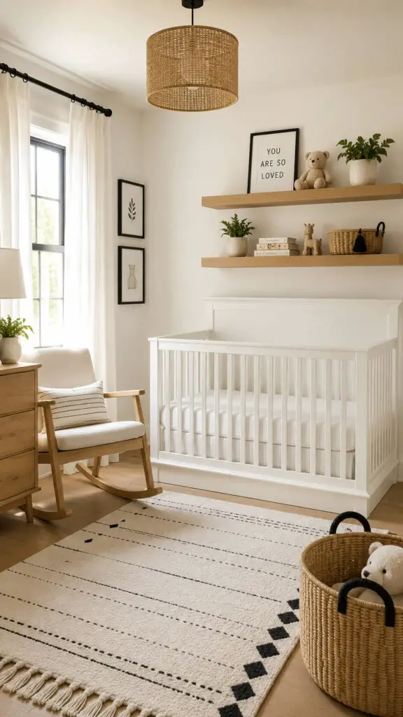 Black and White Wood Accents