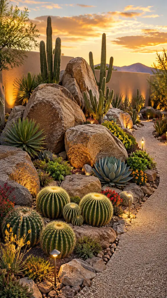 Boulder Cactus Landscape
